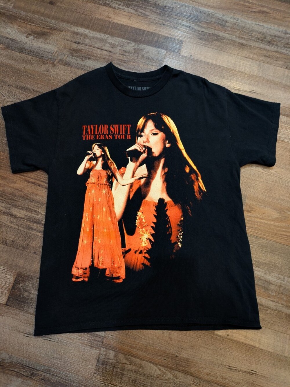 Taylor Swift The Eras Tour Photo Black T-Shirt 2023-2024 Merch